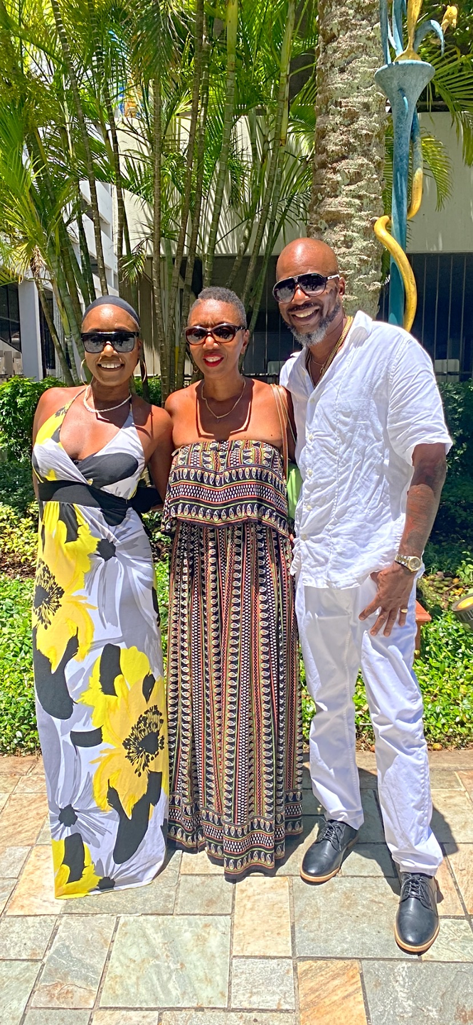 Bryan, his mom and his sister, Sabrina gather together.