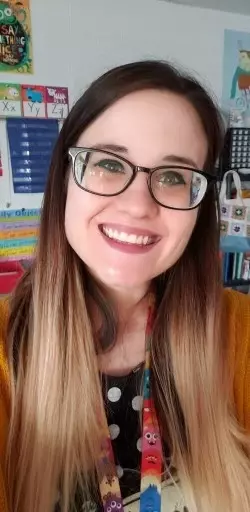 Angelica in her classroom; taken before cardiac event.