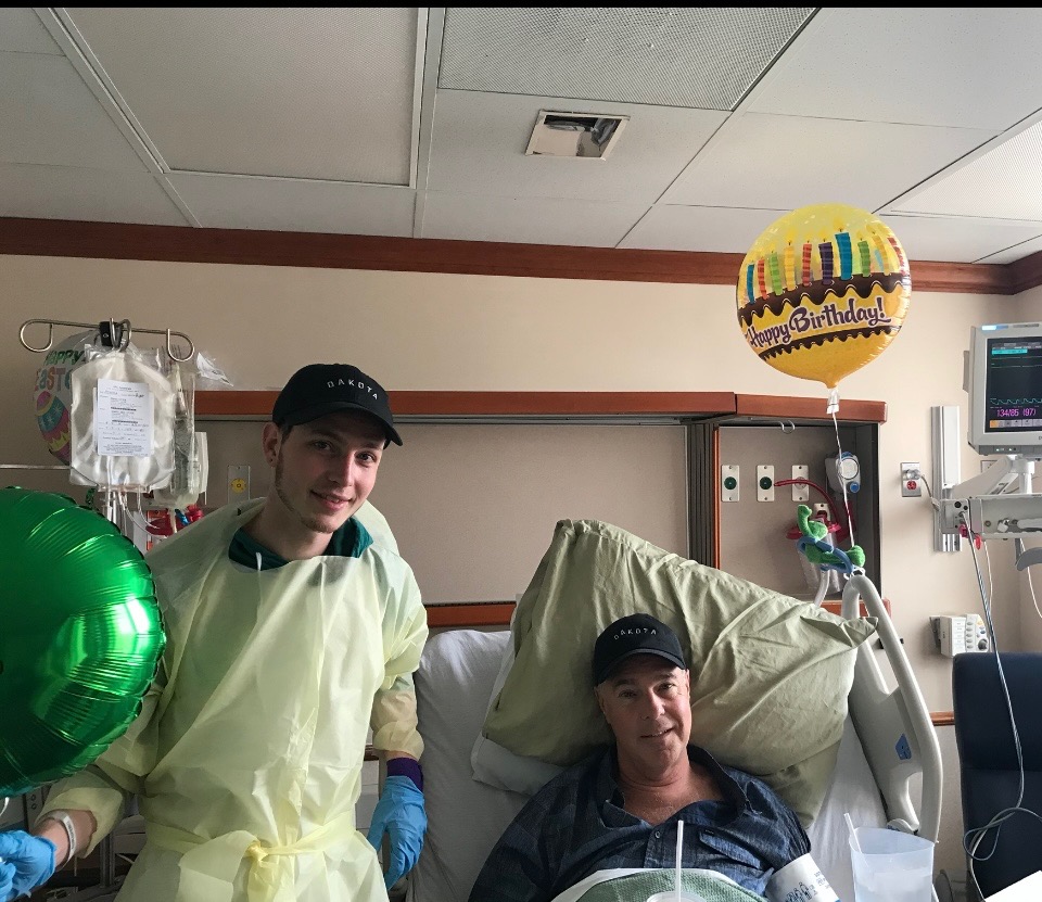 Steve Howard and his son share a happy moment.
