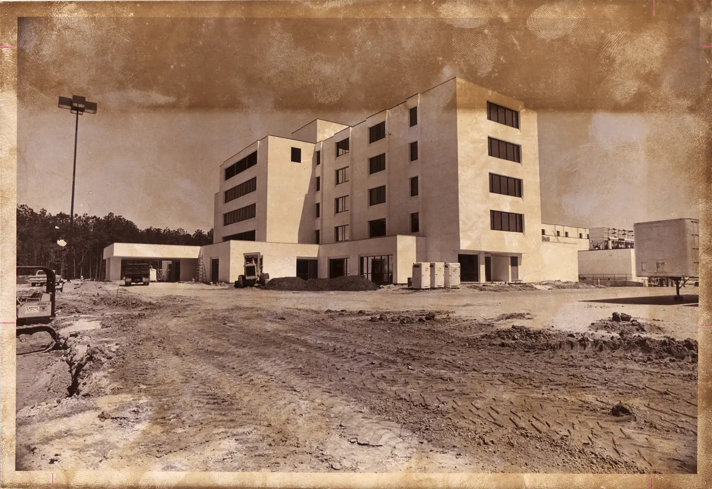 Trident Medical Center under construction prior to its opening July 21, 1975.