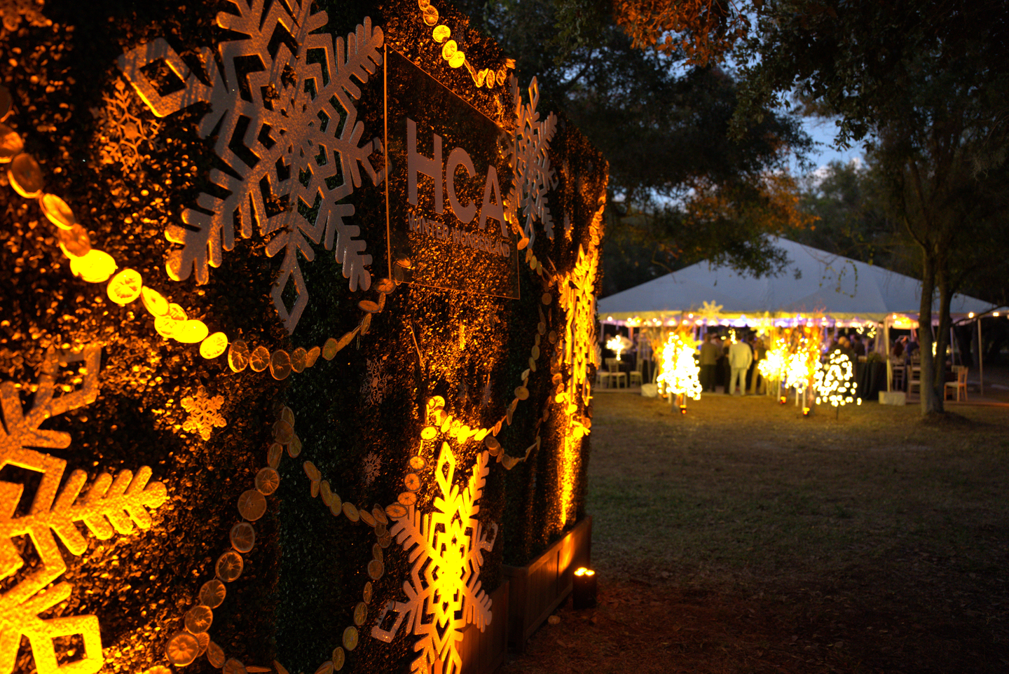 Decorations at Northside Hospital 50th anniversery evening celebration.