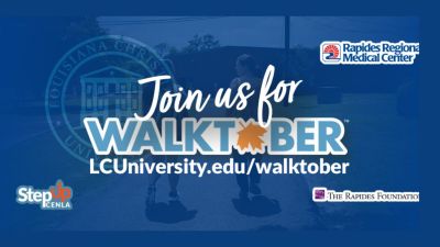 Hospital graphic that reads: Rapides Regional Medical Center, Join us for Walktober, LCUniversity.edu/walktober.