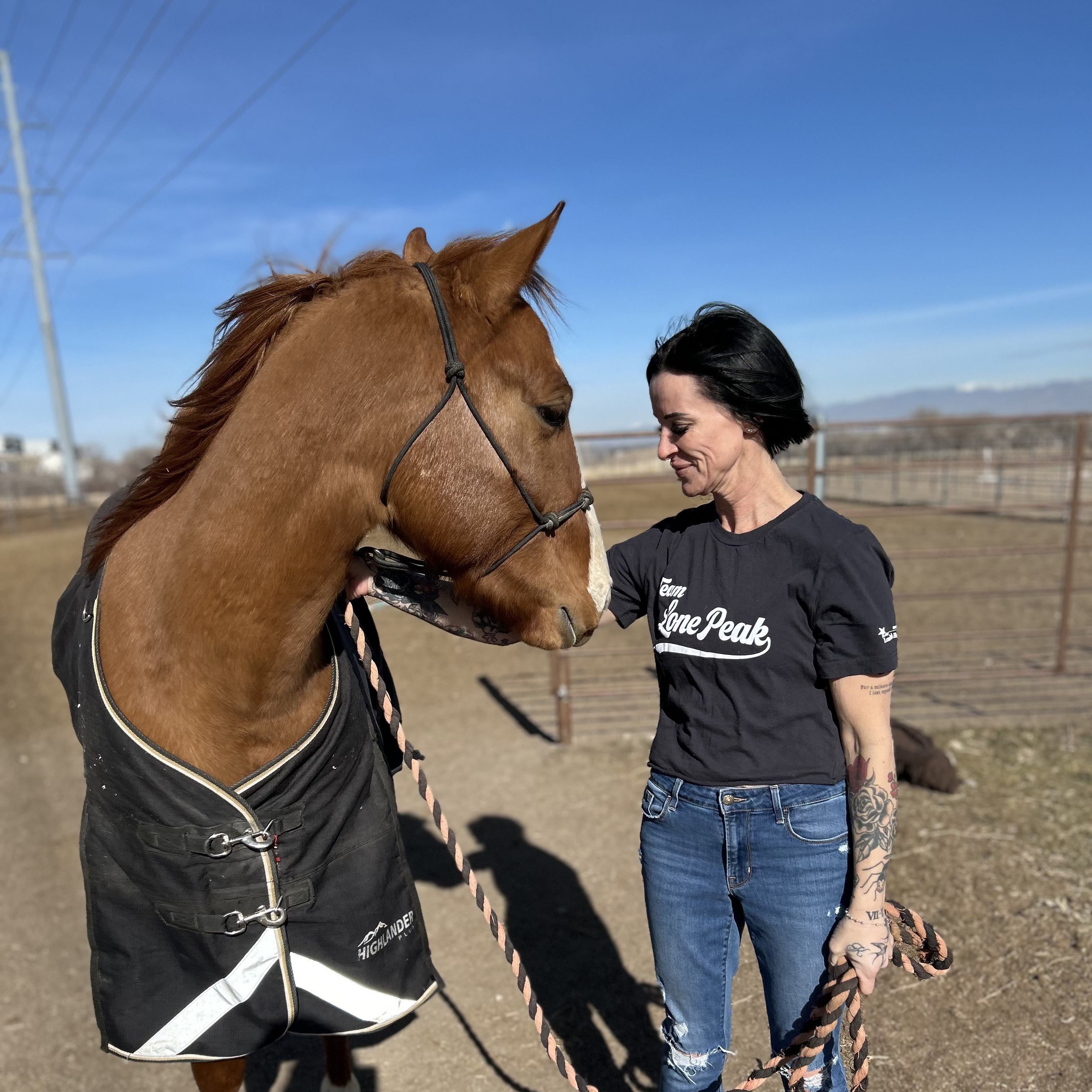 Kat King with her horse.