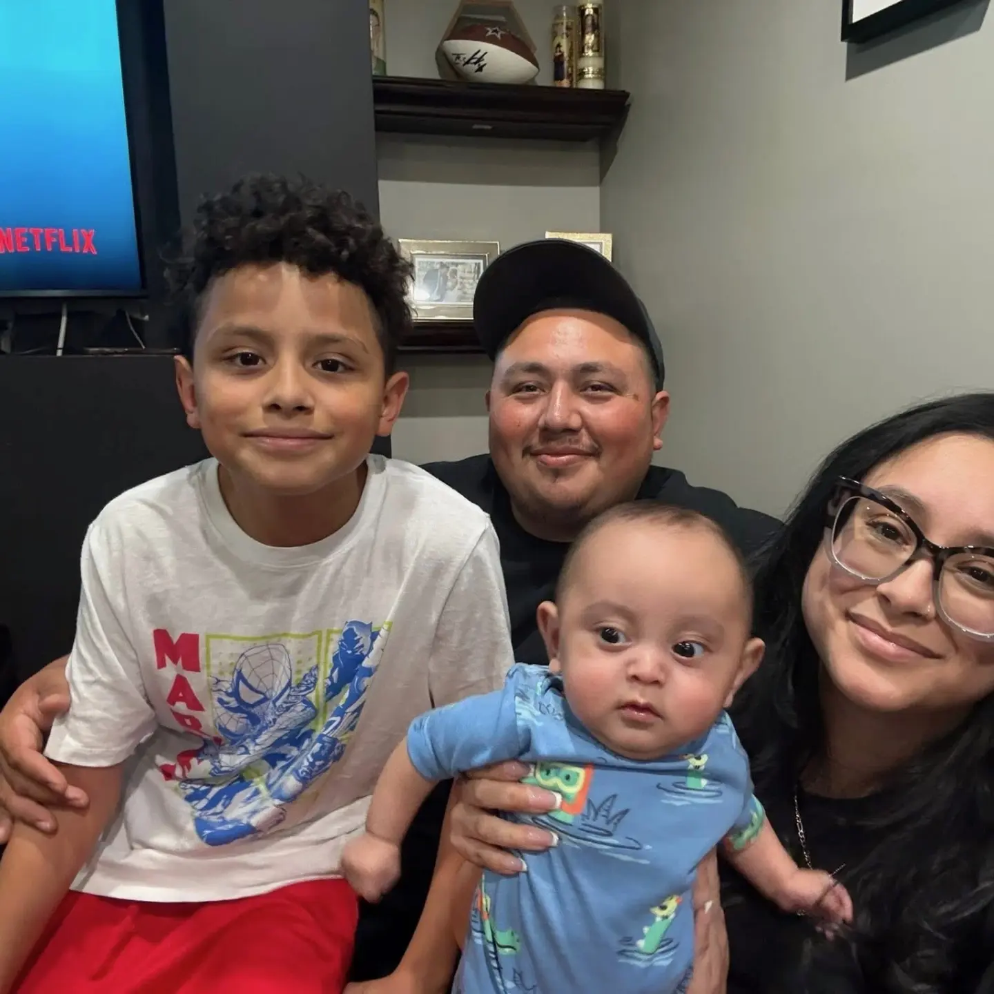 Jordan and family, Mom, Dad and brother.
