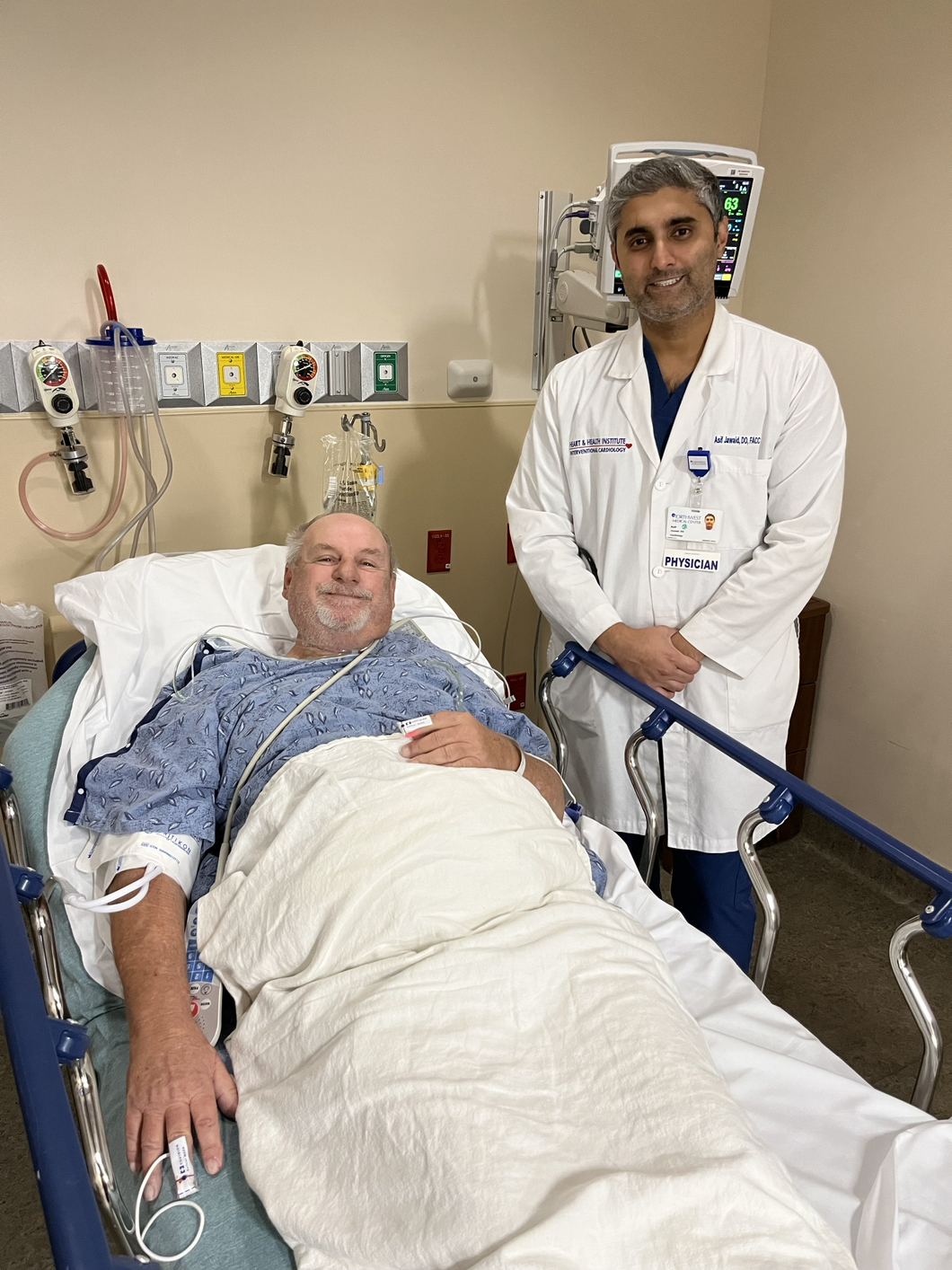 Patient, Roy, with his doctor, Dr. Asif Jawaid
