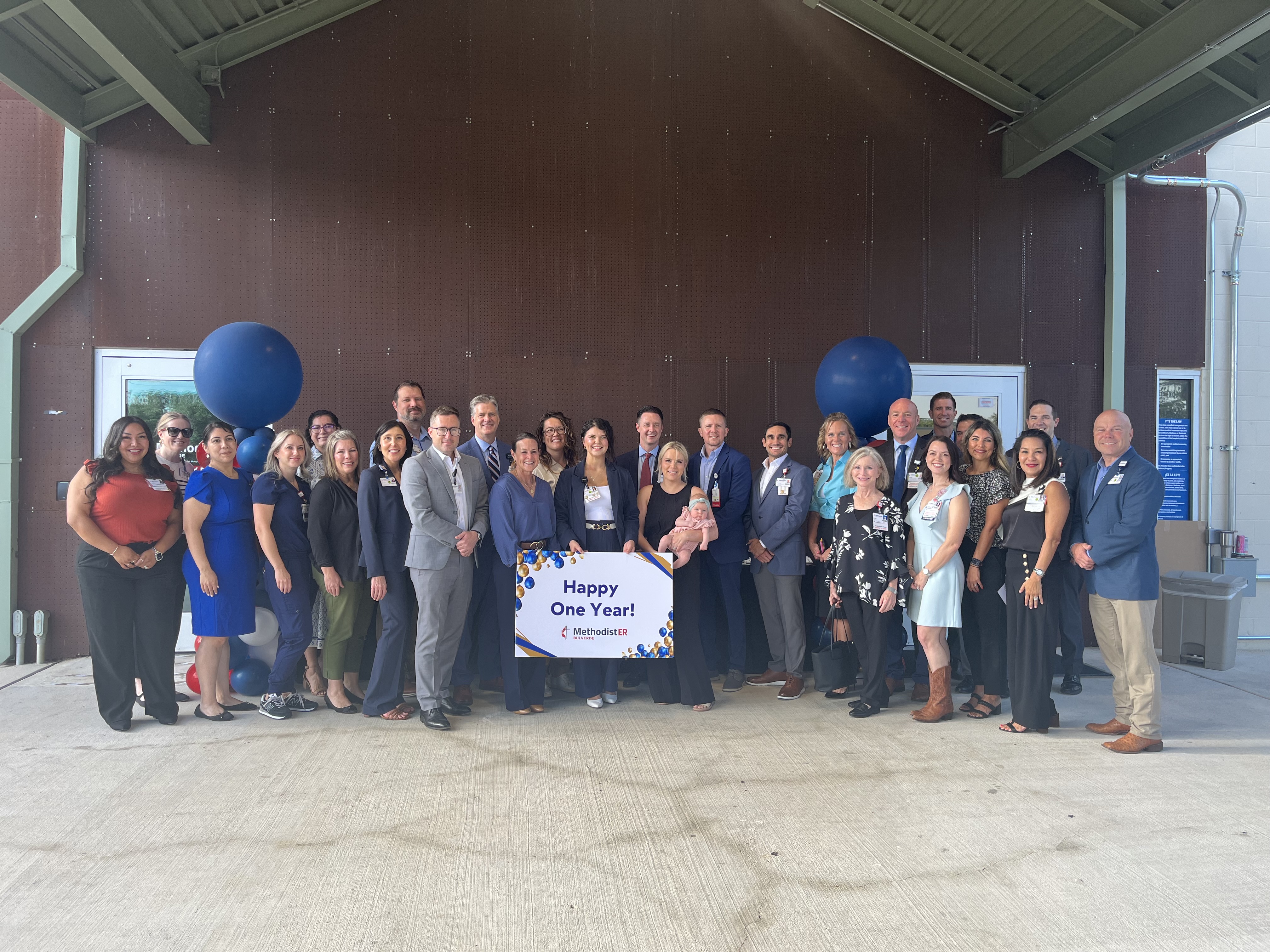 Bulverde-Spring Branch Emergency Services Team celebrating one-year anniversary at Methodist ER Bulverde.