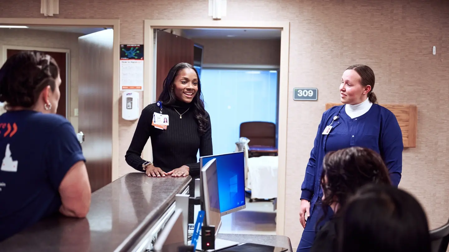 Nursing leader addressing other nurses