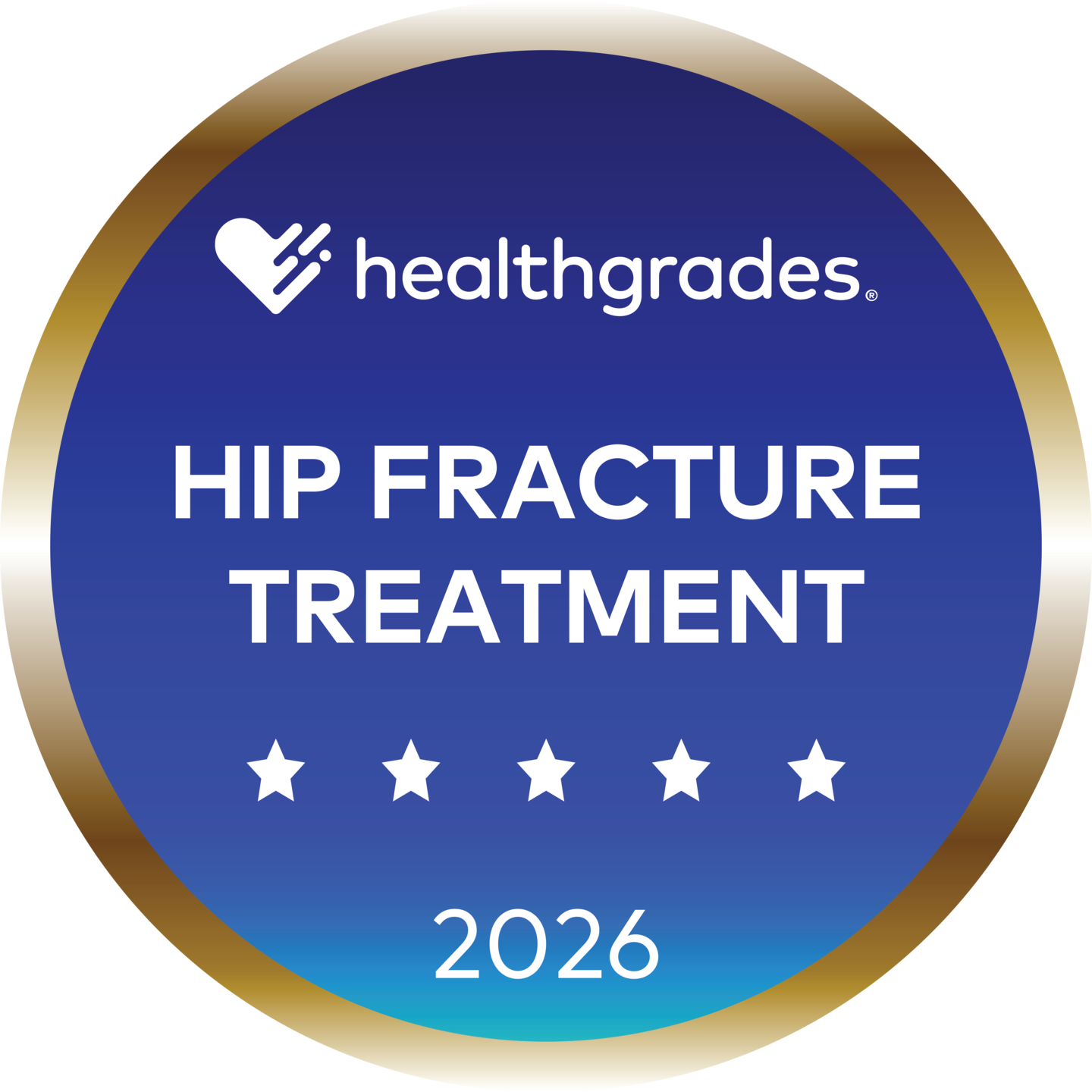 Halthgrades hip fracture treatment 5 star 2026 badge