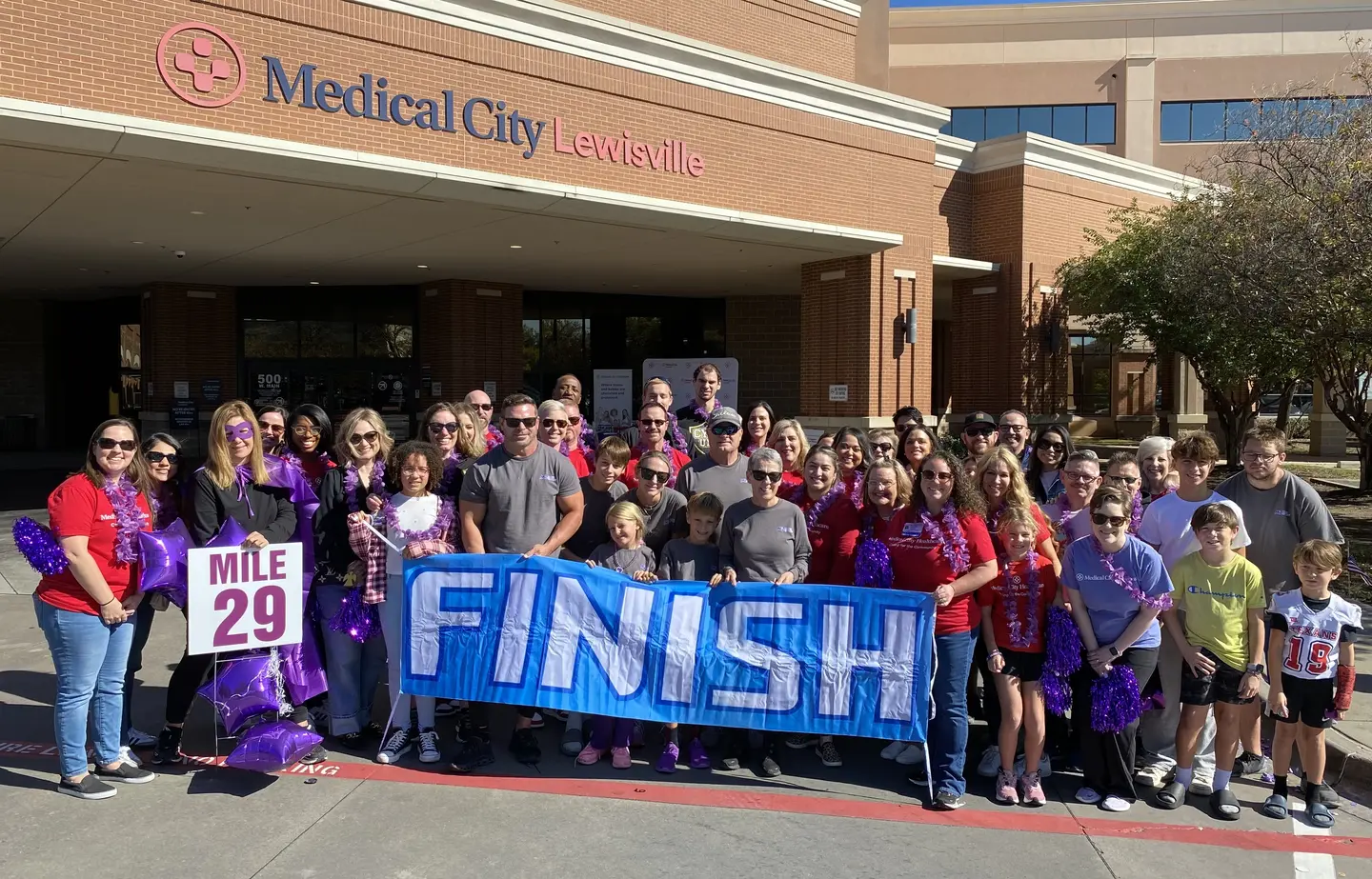 Group photo after finish line at Medical City Lewisville