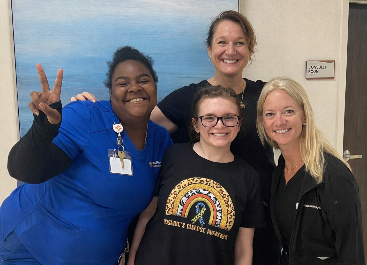 Dr. Carrie Shulman with HCA Florida Largo Hospital team and patient Madeline Boggess