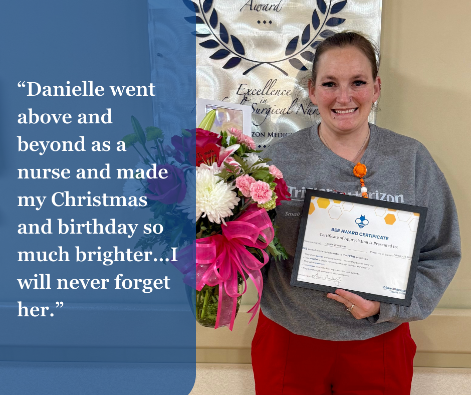 Danielle went above and beyond as a nurse and made my Christmas and birthday so much brighter... I will never forget her.