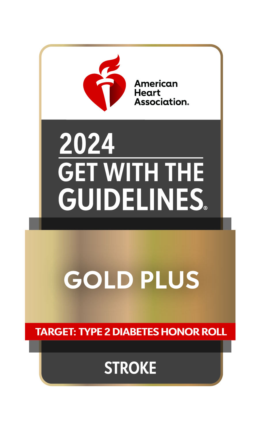 2024 Get with the Guidelines Gold Plus Target: Type 2 Diabetes Honor Roll Stroke