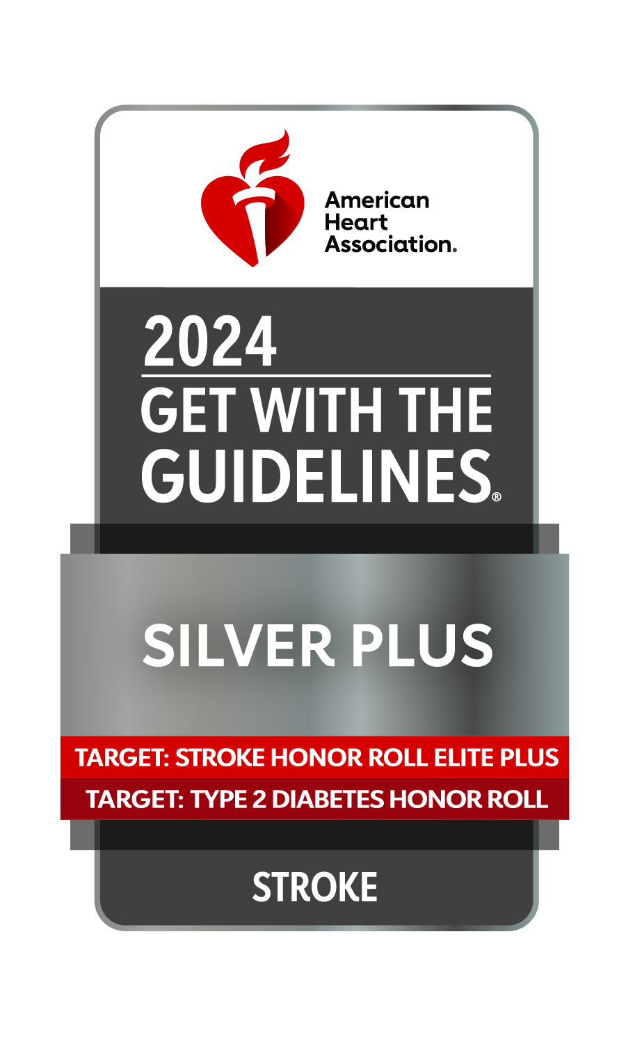 2024 Get with the guidelines silver plus troke award