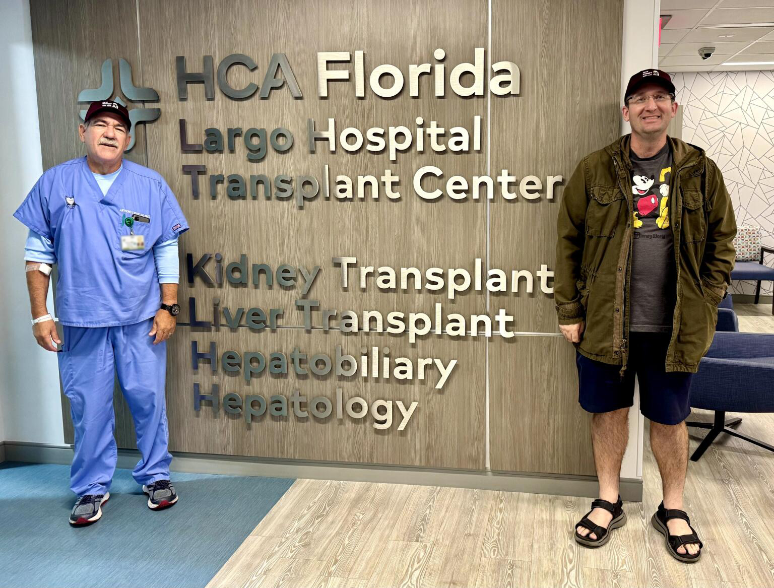 Dr. Anthony Pizzo and his kidney donor and son, Anthony Pizzo III at transplant evaluation