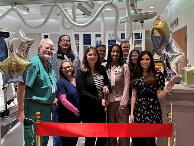 Dr. Stoll shared a photo of himself and his team opening the original lab; Methodist Hospital | Northeast leaders celebrate the official ribbon cutting.