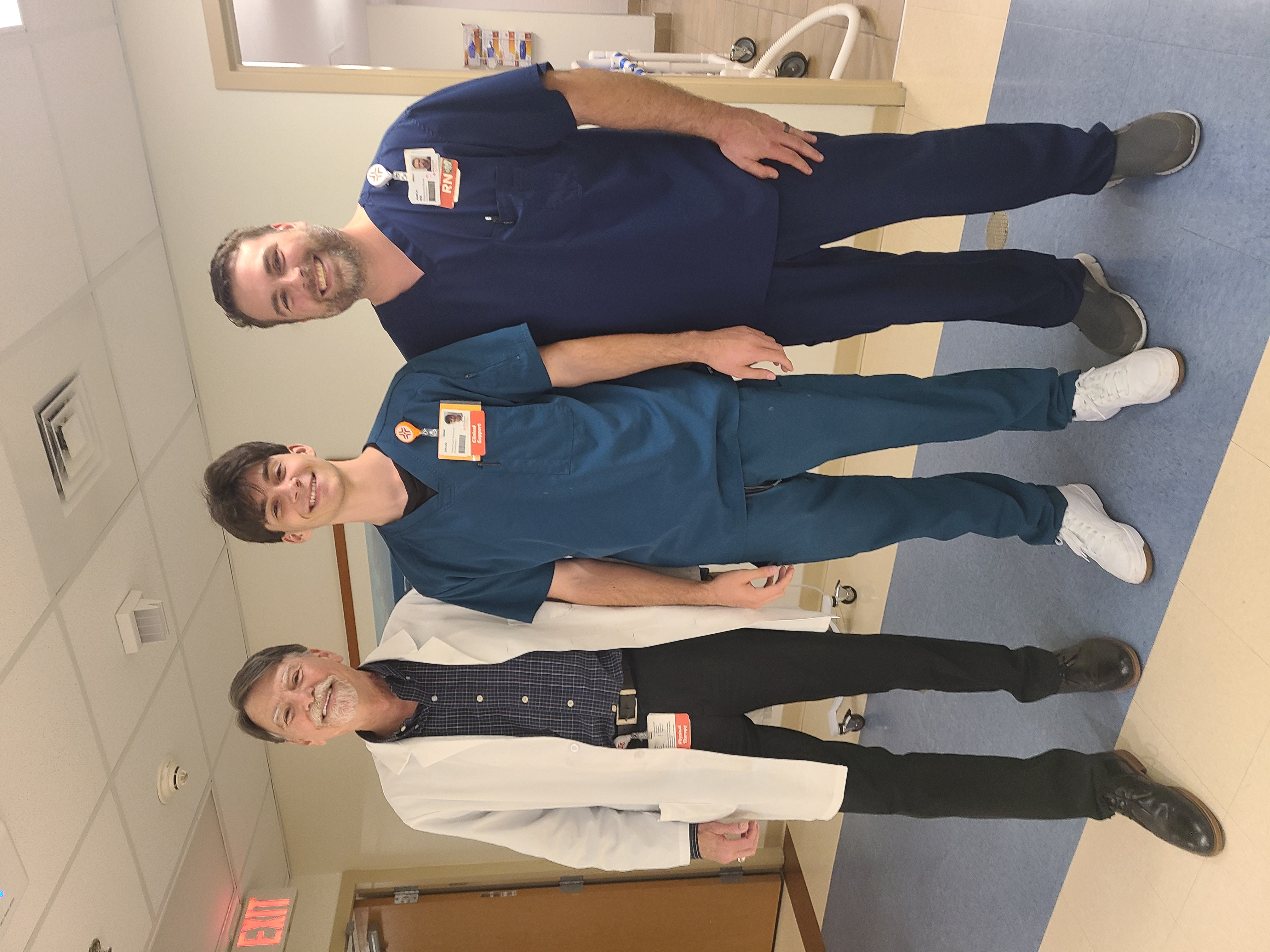 From L to R: John French, Physical Therapy Assistant, Jacob French, Patient Care Tech,  and Justin French, Clinical Nurse Coordinator
