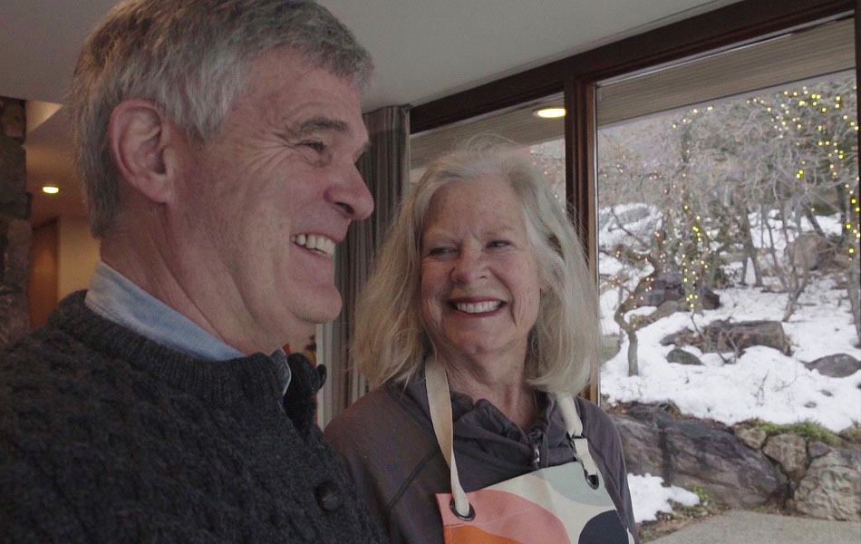 Robert and Rebecca Jacoby laughing together.