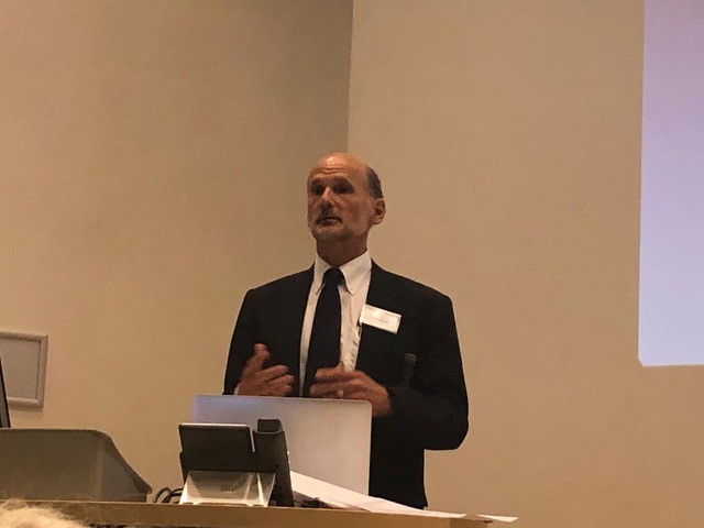 Stephen Rothenberg, MD, chief of pediatric surgery at HCA HealthONE Rocky Mountain Children’s, at podium