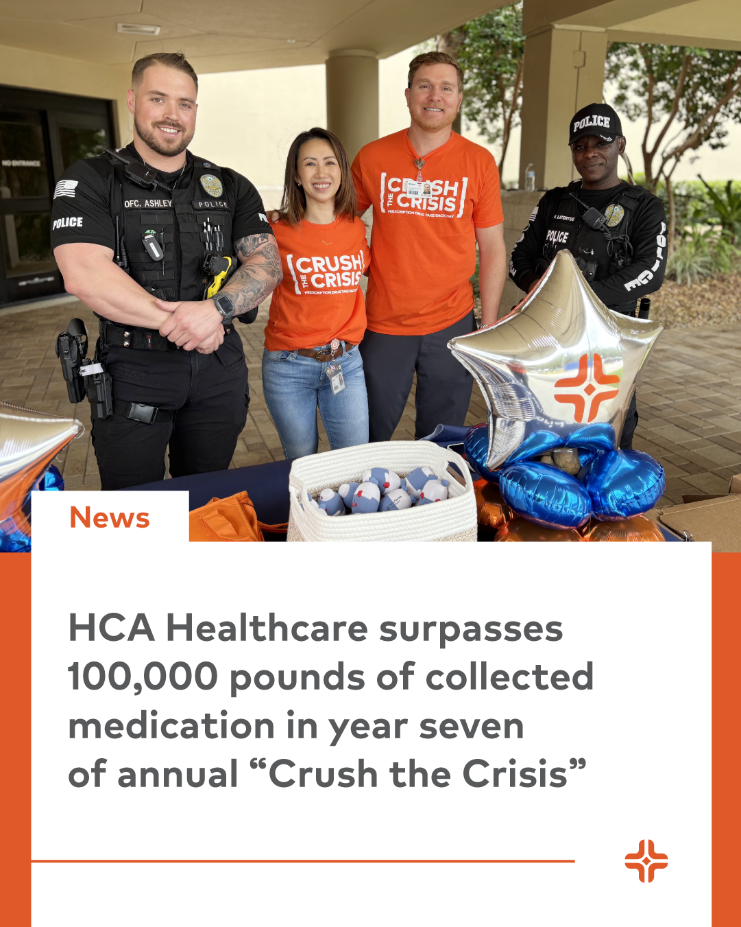 HCA Healthcare surpasses 100,000 pounds of collected medication in year seven of annual "Crush the Crisis"
