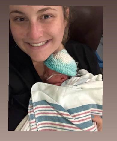 Madi Harrison with baby Nash