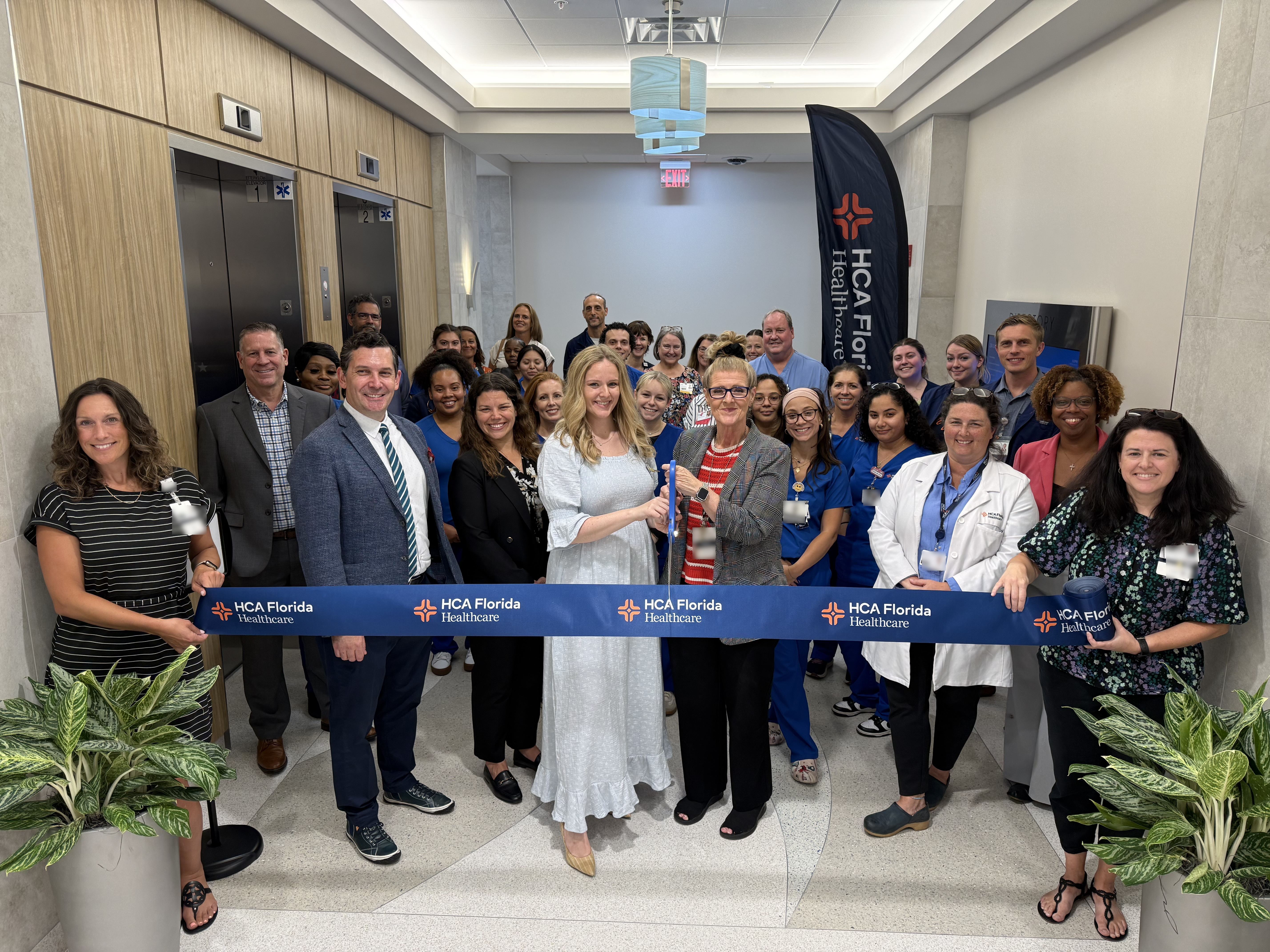 Brandon Hospital executives hosting a ribbon cutting ceremony for new 70,000-square-foot medical office building.