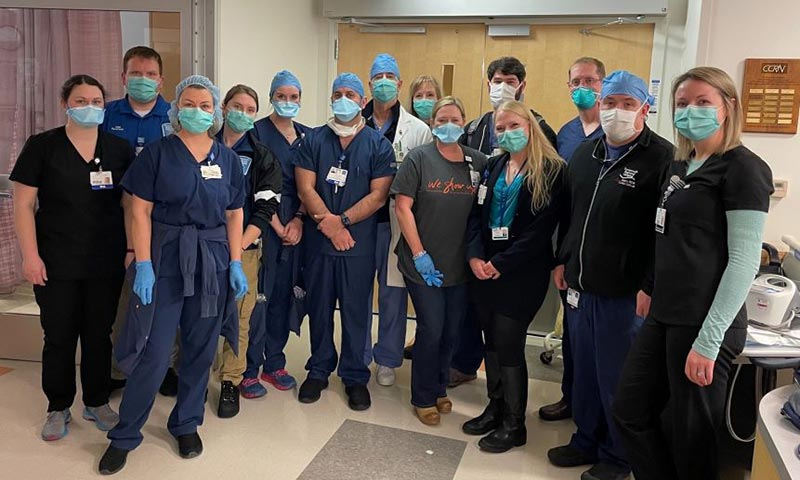 The ECMO and Frisbie ICU teams that helped Kasey Watson recover.
