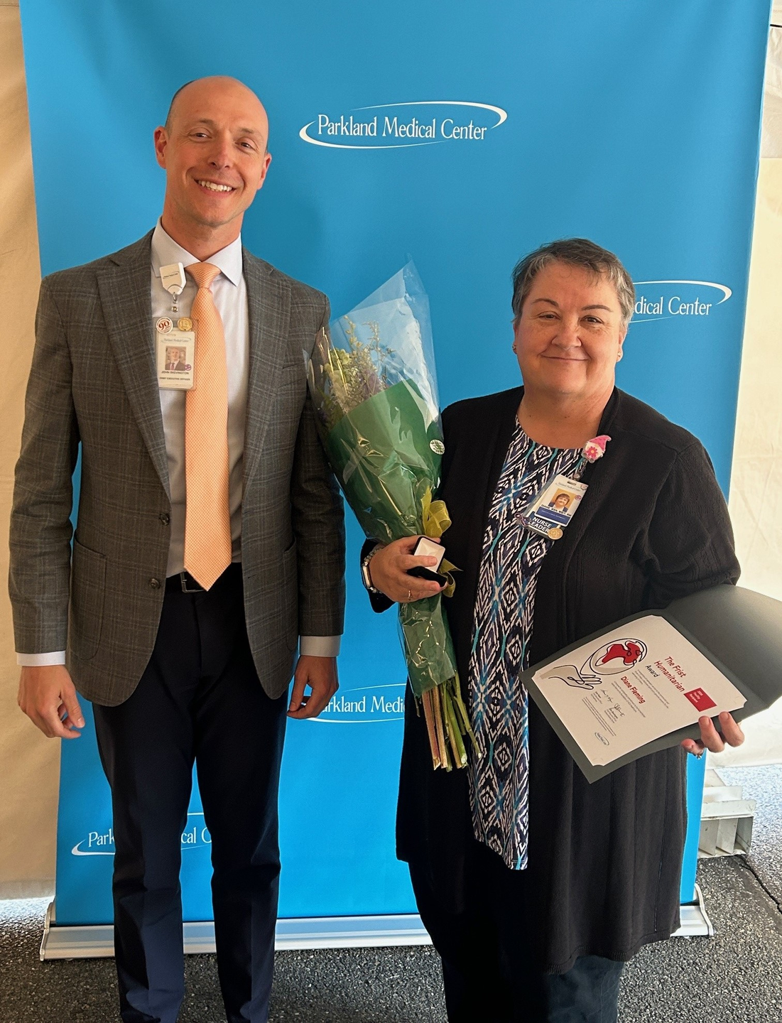 Parkland CEO John Skevinton with Diane Fleming