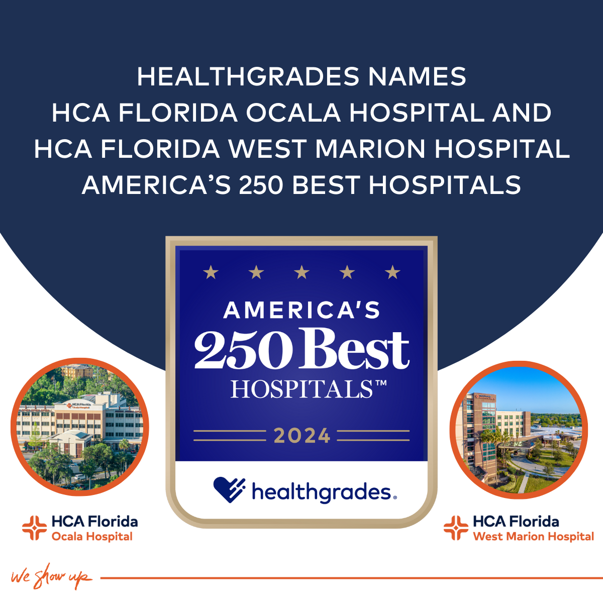 Ocala Hospital and West Marion Hospital rank number 1 in Florida by