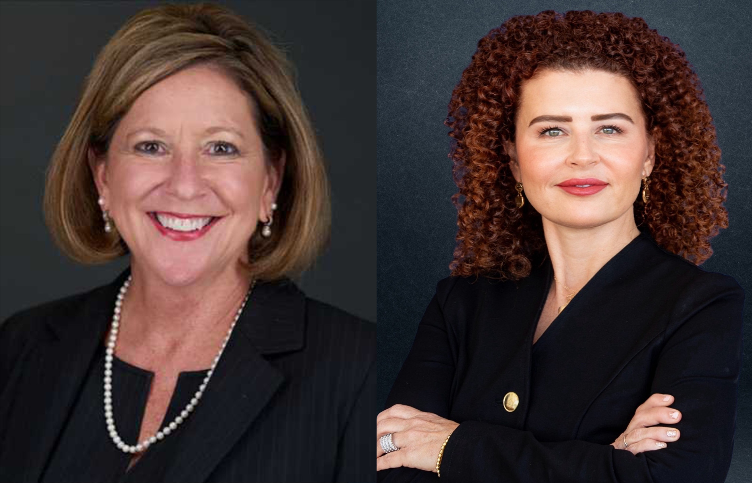 Jane Mccurley and Sherry Camacho professional headshots.