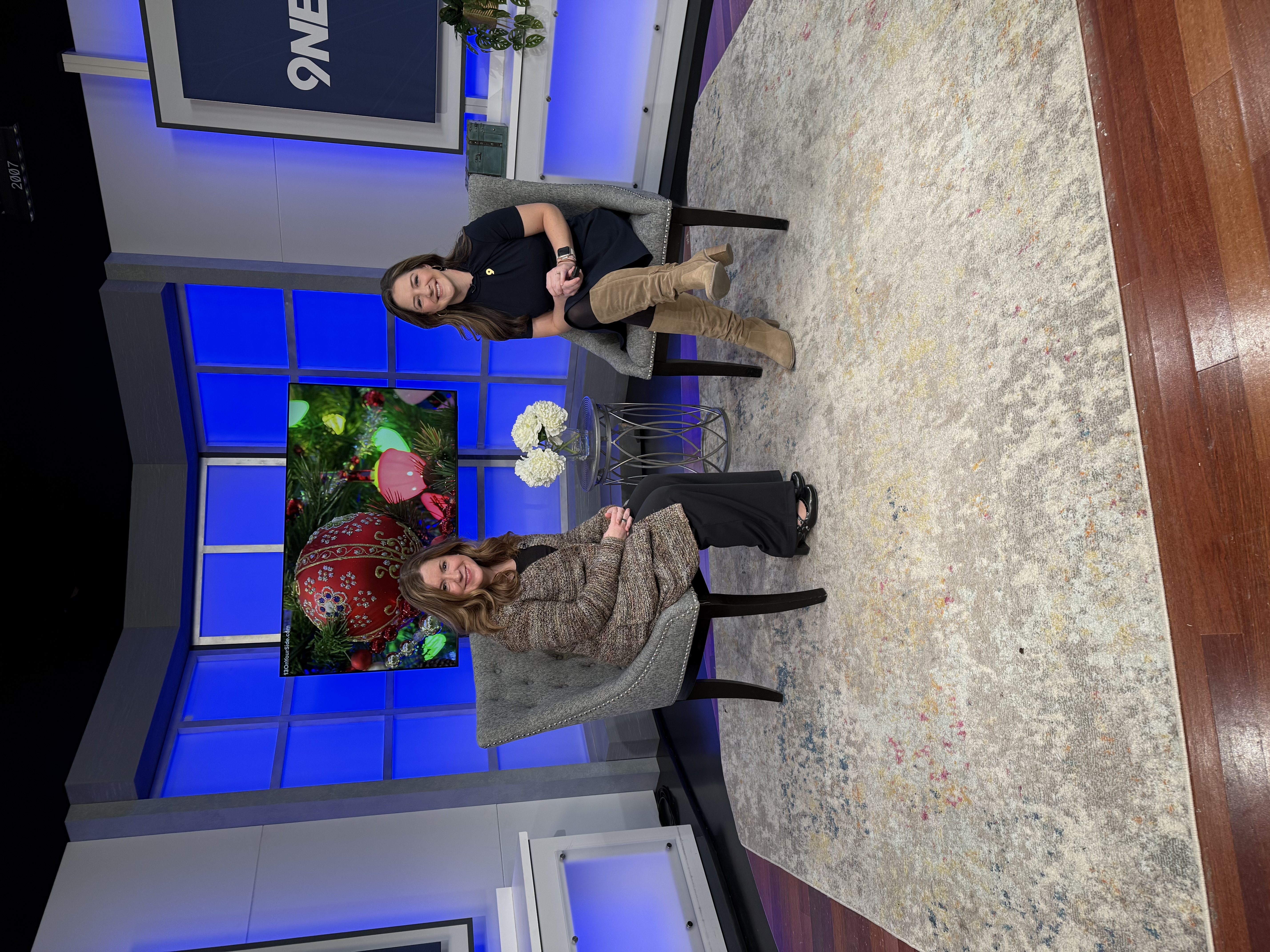 Dr. Jennifer Adams talking to 9News anchor discuss mental health after the holidays.