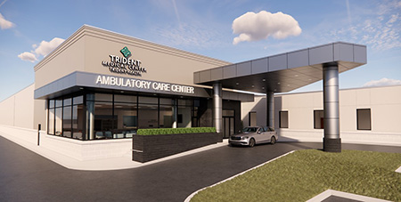 The exterior of the Trident Medical Center Building.
