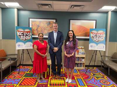 A new reading room installed in ER thanks to community partners, KCPS and KCPL