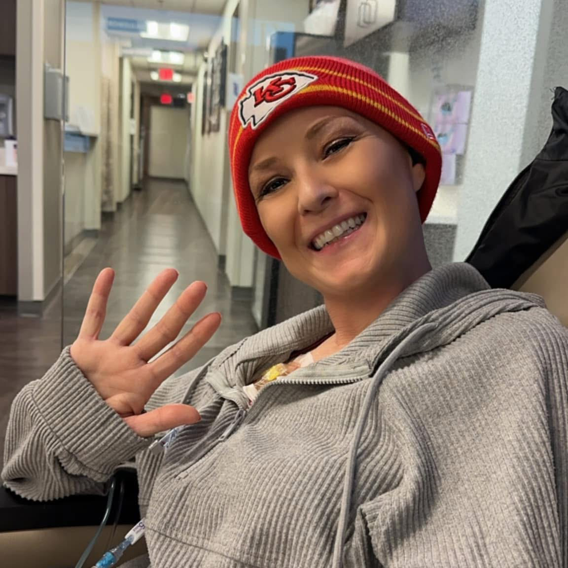 Amy Graf waving to the camera