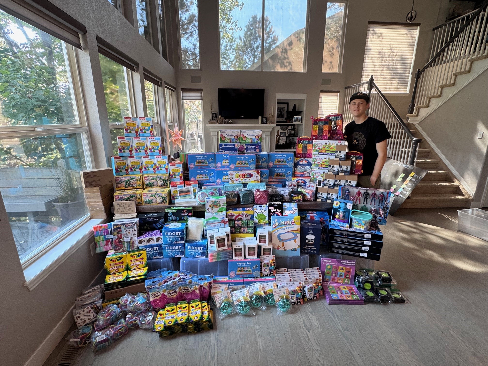 Cale Williams unboxing toys.