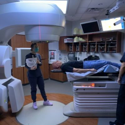 Ralph Maser undergoing a CT scan