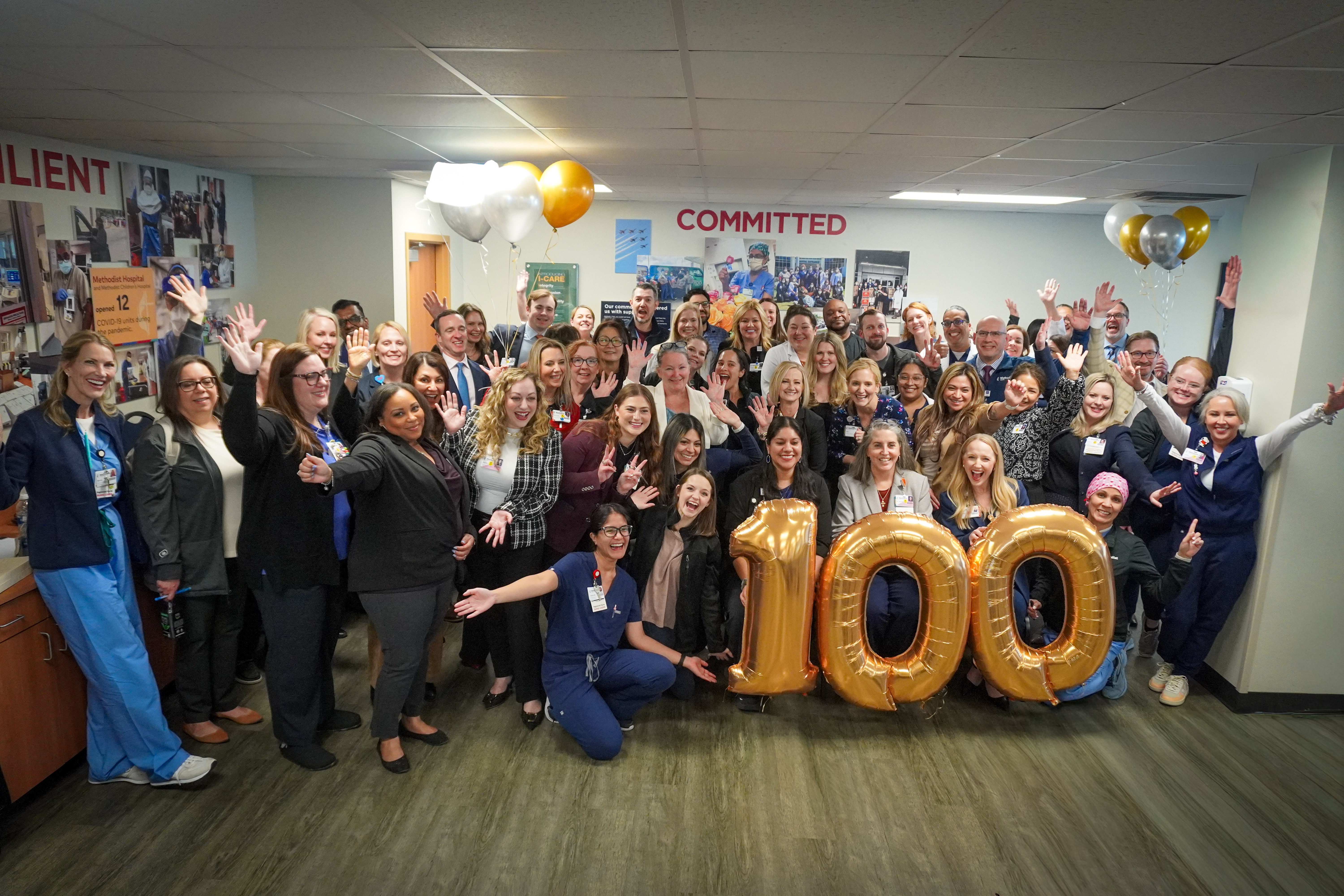Methodist Hospital Staff Celebrate Being South Texas's Only America's 100 Best Hospital by Healthgrades for 2026.