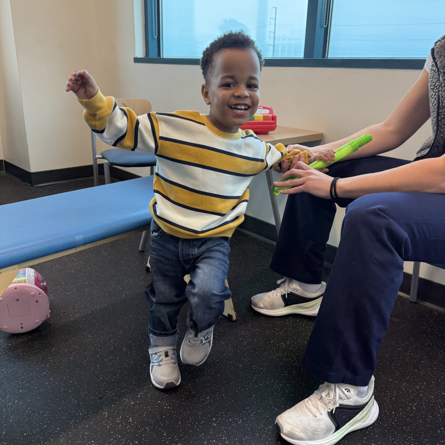 Jahleel and Justus happy with Tristar Summit rehabilitation team.