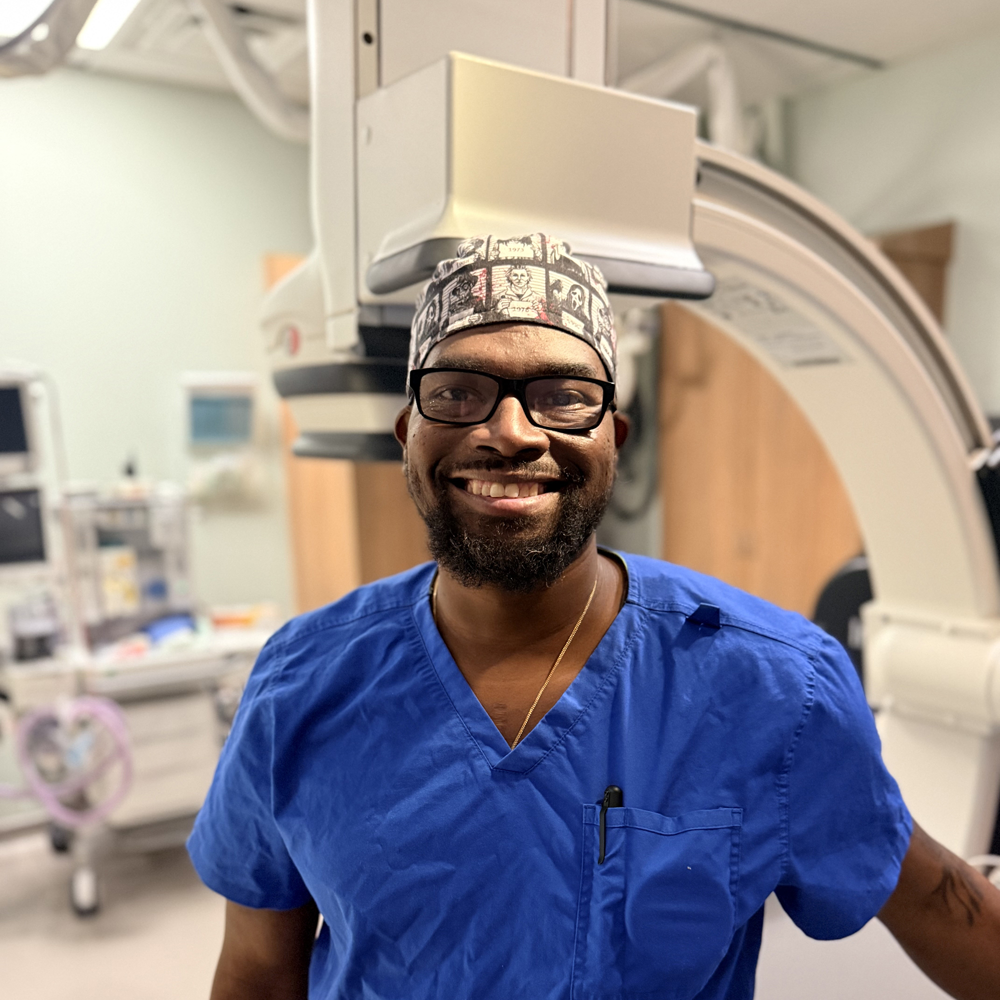 Thomas Groves II in operating room.