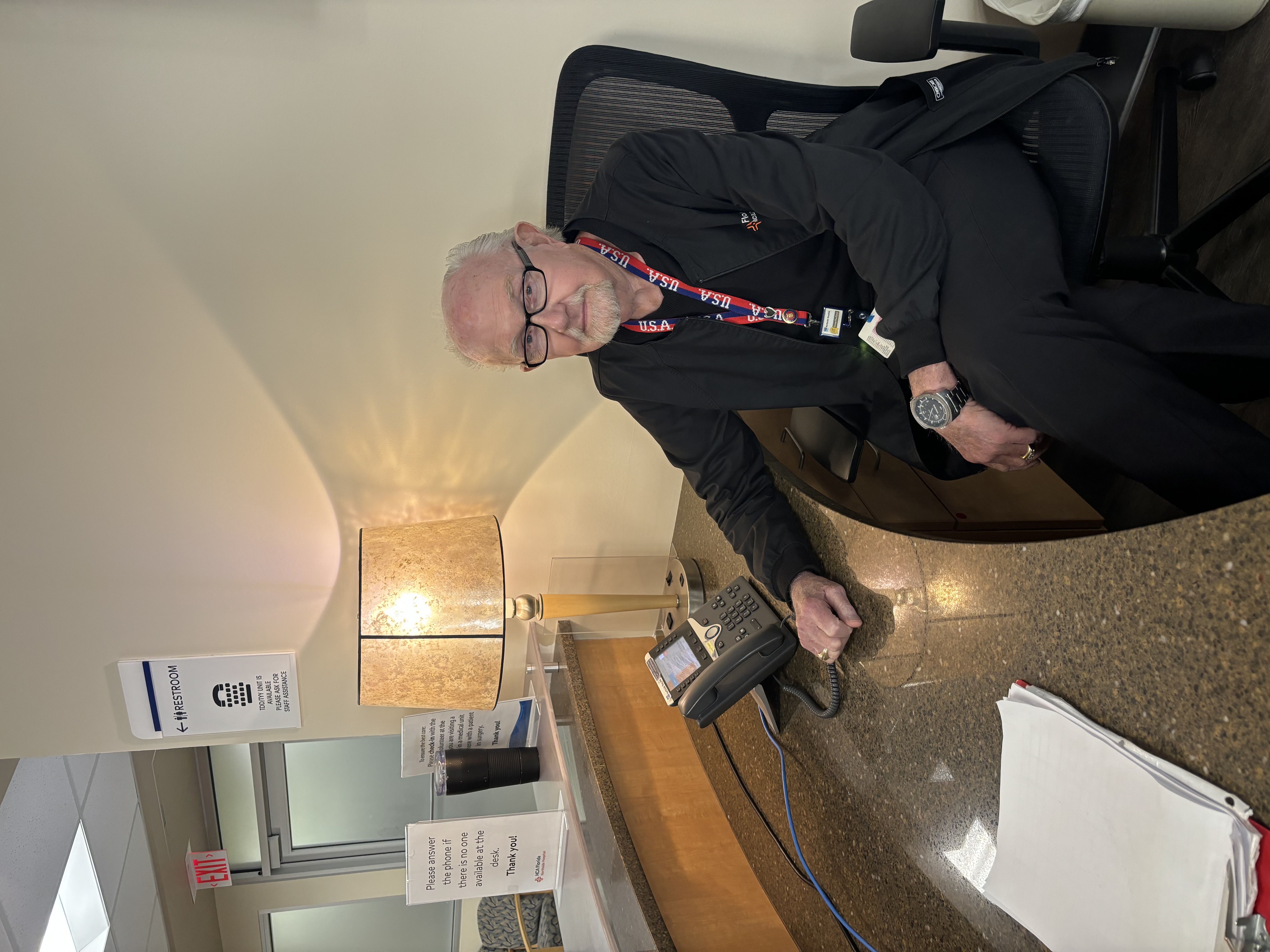 John Groeneveld, Family Waiting Room Volunteer