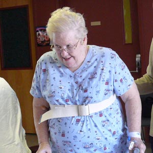 Betty Morton in physical rehabilitation.