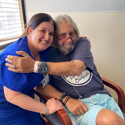Jack H. and Nicole, Nursing Director for the Med/Surg Unit at Westside Regional Medical Center