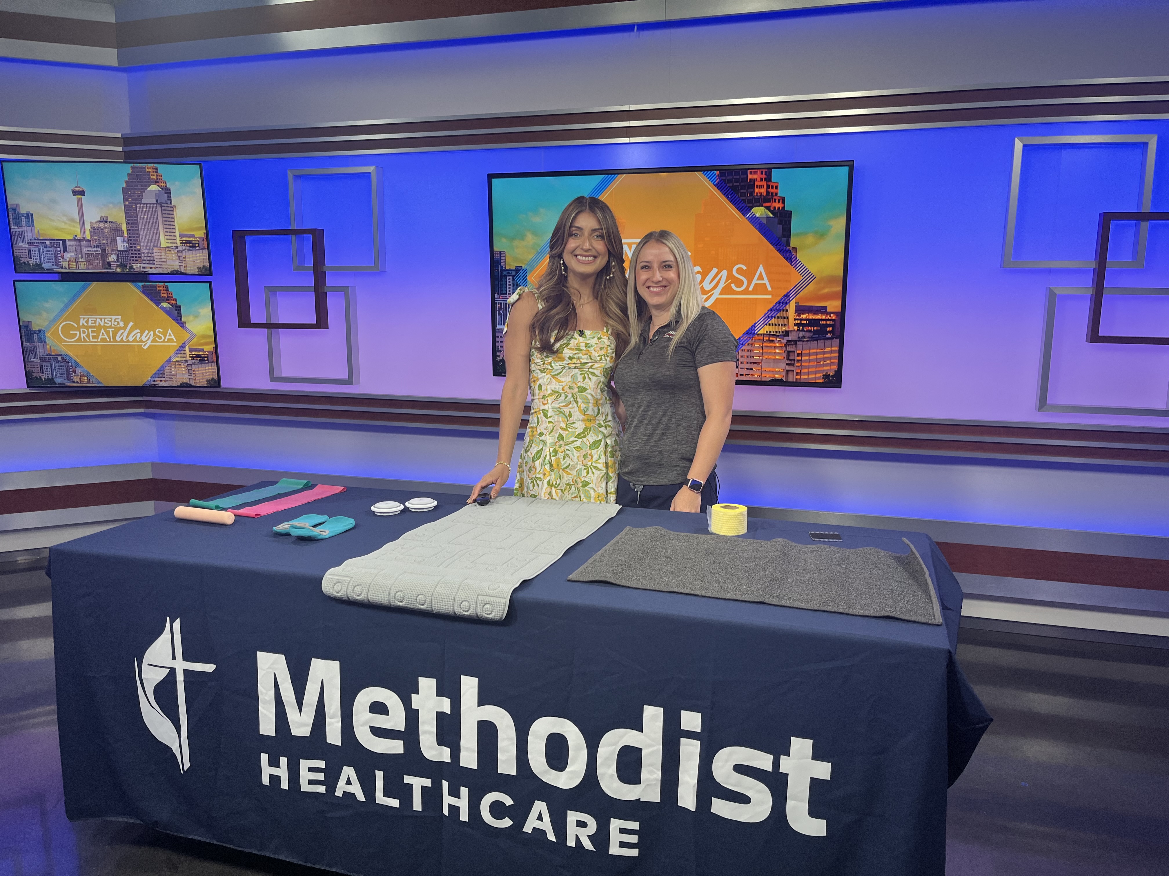 Trauma Coordinator, Amber Hicks poses on the set of KENS5 Great Day SA