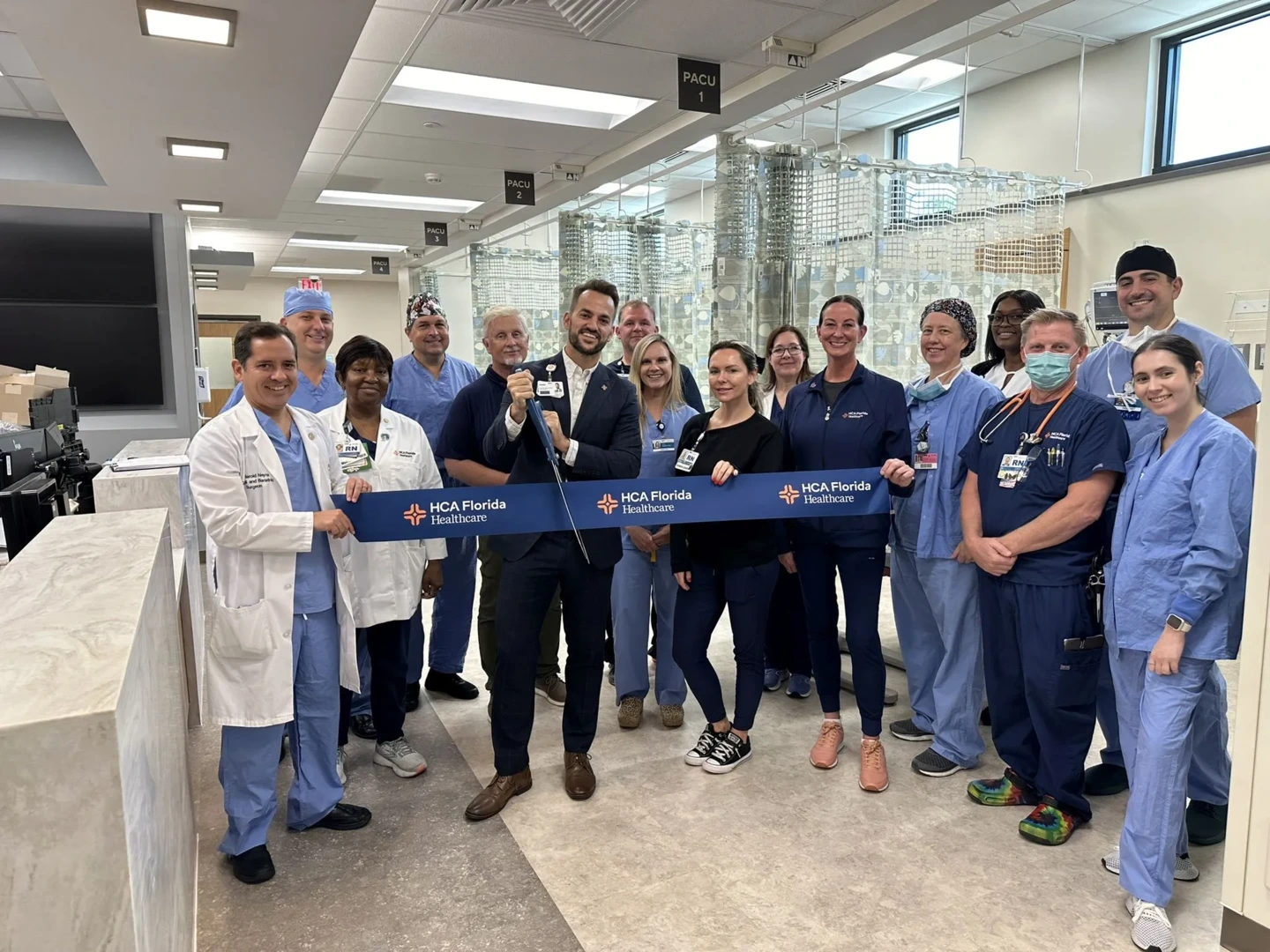 HCA employees cut ribbon on new PACU