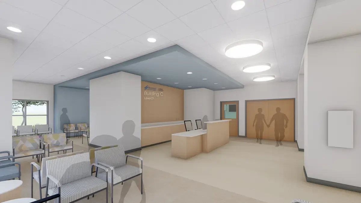 Rendering of Interior ED Waiting room
