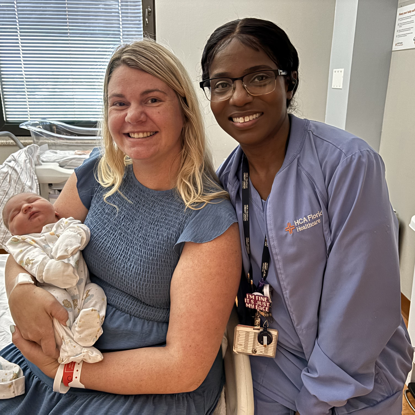 Kayla (left) with Teresa, a women's care nurse.