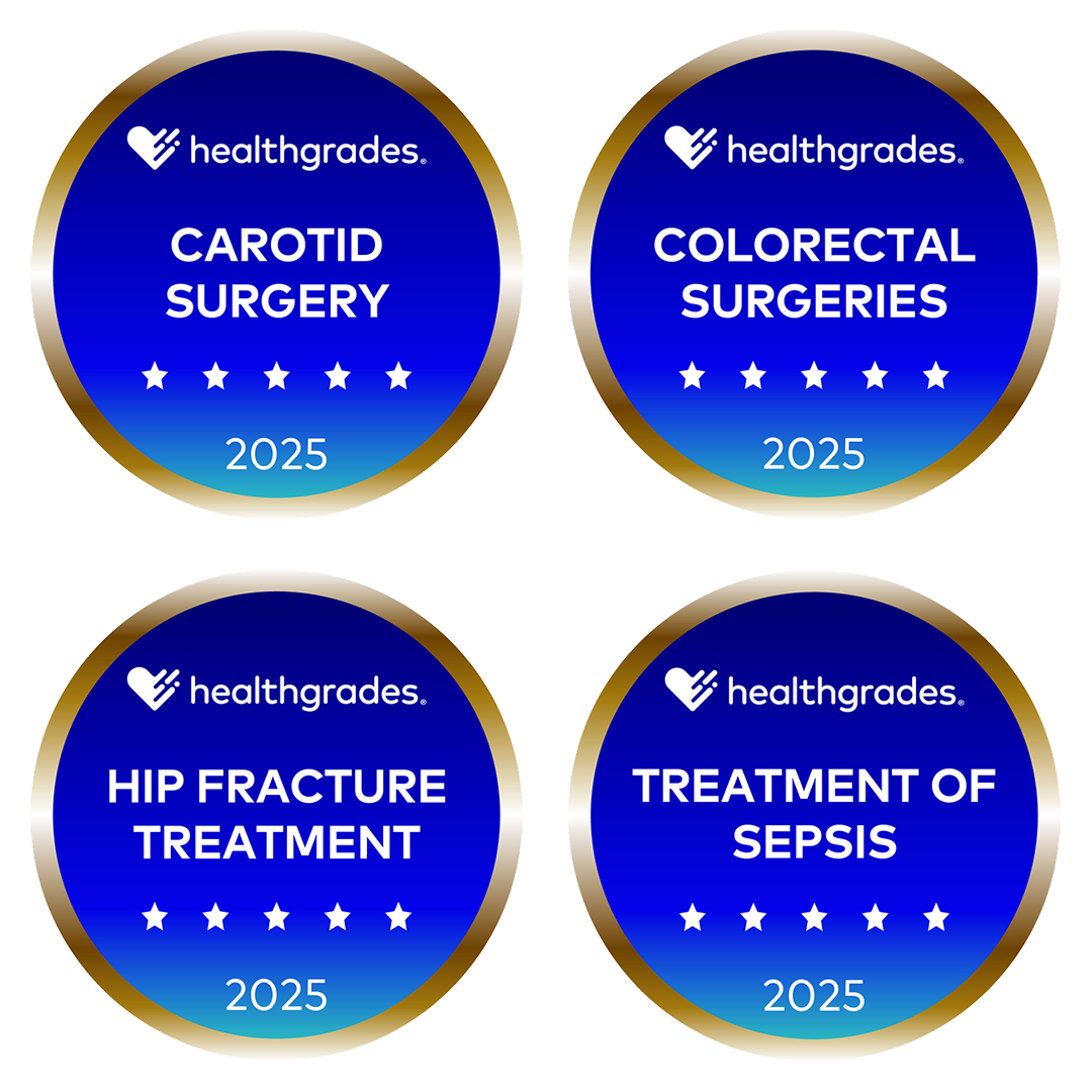 HCA Houston Northwest award logos.