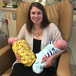 Sarah Hammontree with her twins.