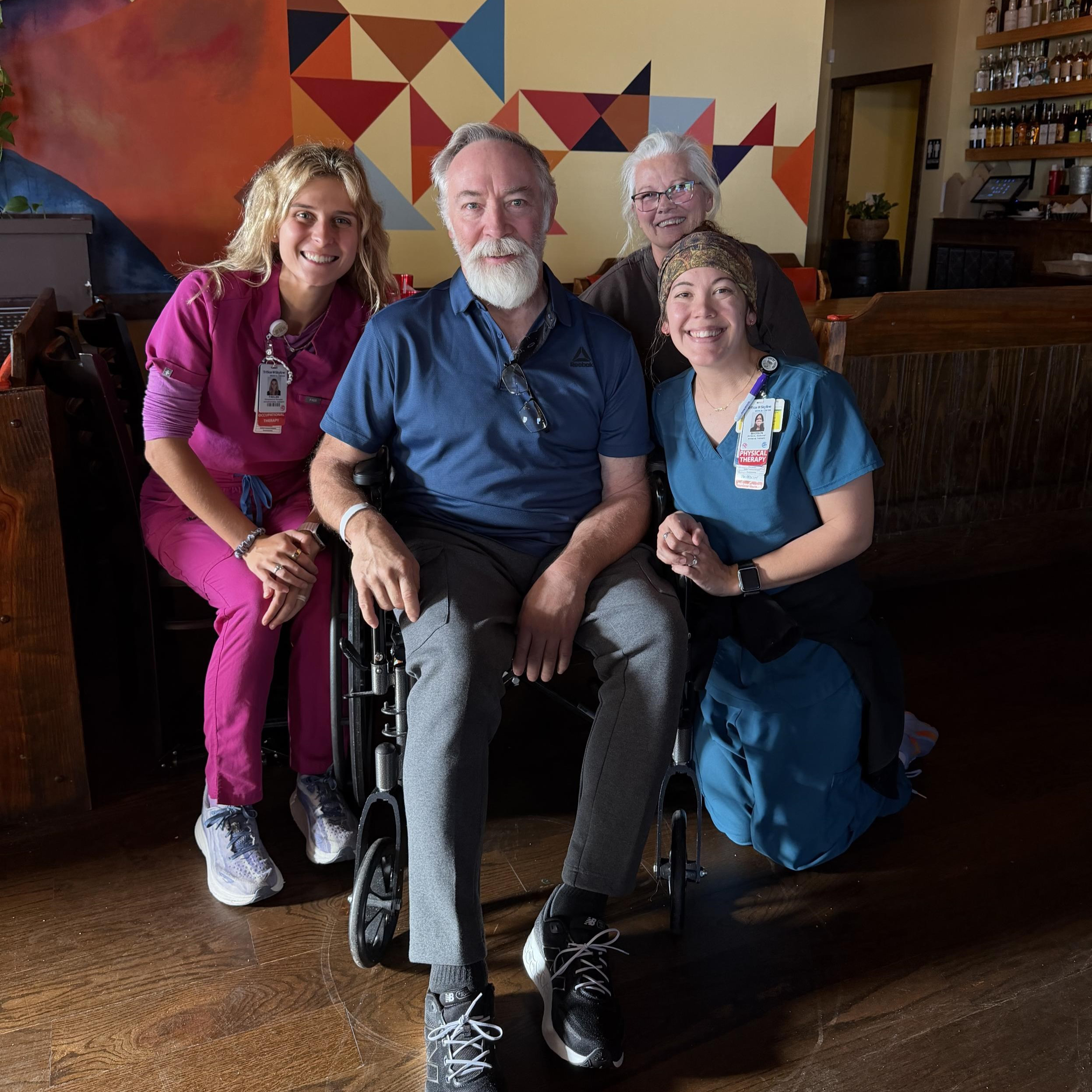 Harold Brockett at lunch