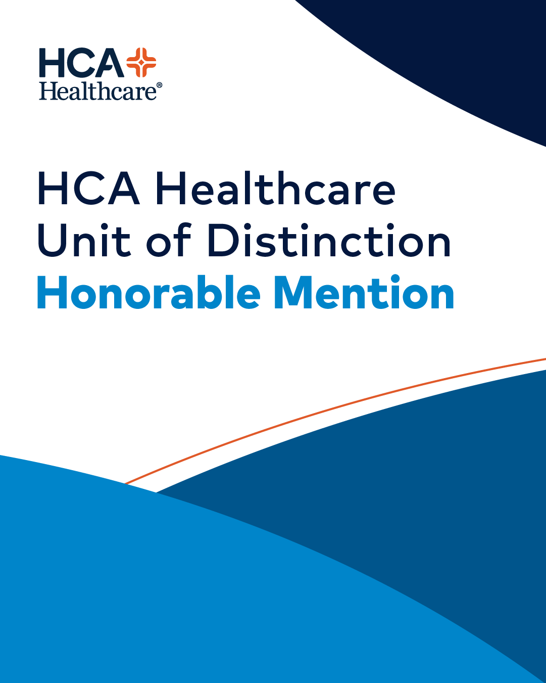 HCA Healthcare Unit of Distinction Honorable Mention