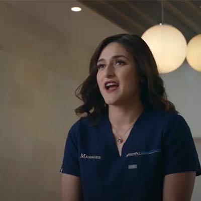 Amanda an ICU nurse being interviewed.